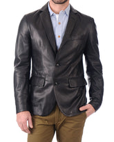 Men Genuine Leather Blazer Sport Coat 39